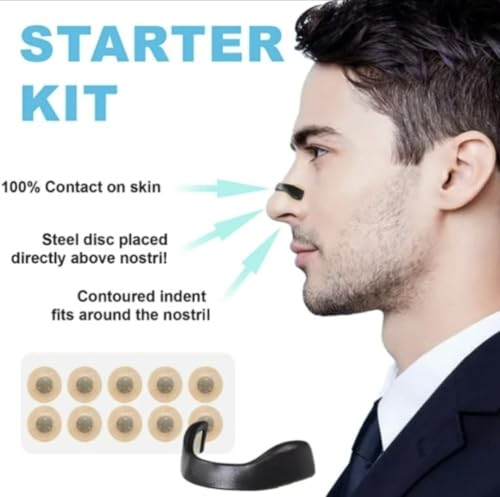 Breathing Nasal Strips – Magnetic Snore Relief for Better Sleep, 30-Day Supply