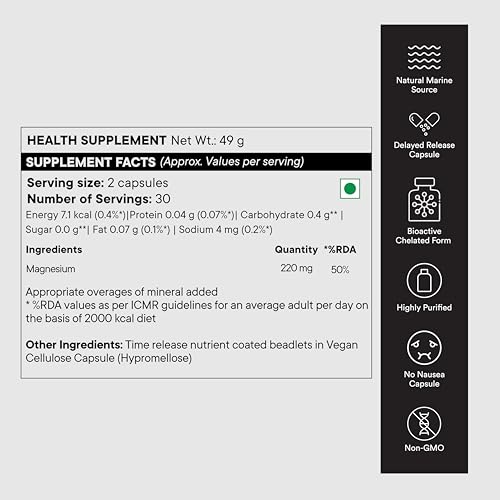 Triple Magnesium Complex Capsules for Sleep, Recovery & Heart Health - 60 Caps