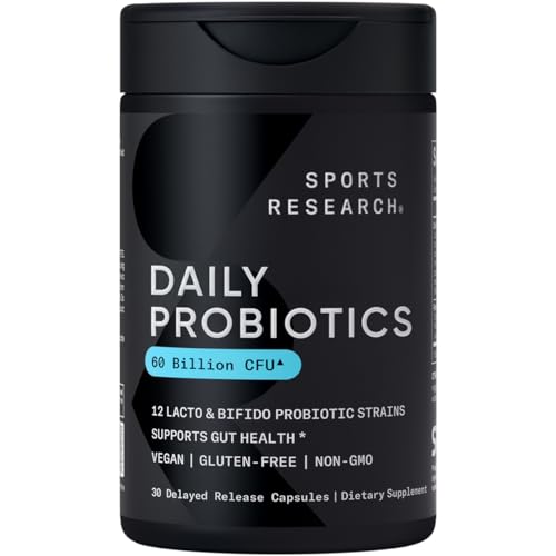 Sports Research Daily Probiotics with Prebiotics for Women & Men - 30 Veggie Caps