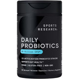 Sports Research Daily Probiotics with Prebiotics for Women & Men - 30 Veggie Caps