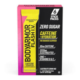 BODYARMOR Caffeinated Flash I.V. Electrolyte Packets - Dragonfruit Berry | Zero Sugar Energy Drink Mix | Pre-Workout Hydration (6 Count)