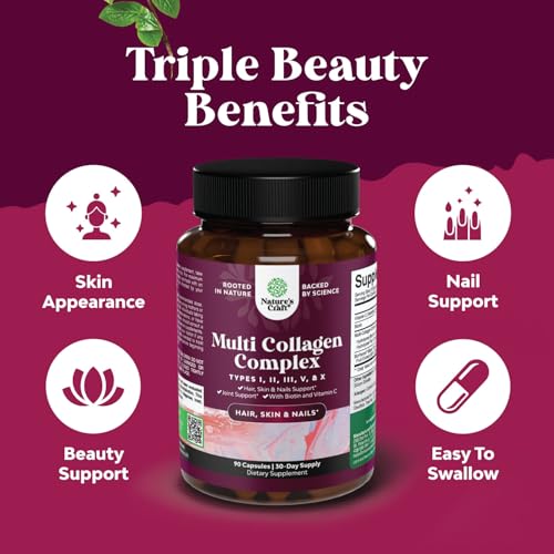 Advanced Multi Collagen Complex (Types I, II, III, V, X) with Biotin & BioPerine
