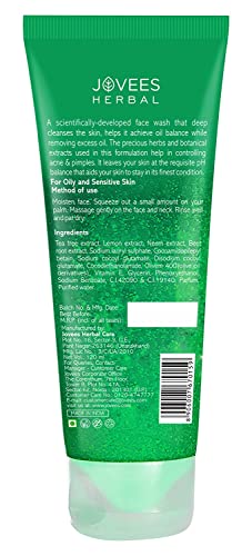 Jovees Tea Tree Oil Control Face Wash for Oily & Sensitive Skin