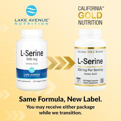 California Gold Nutrition L-Serine, 900 mg, 120 Veggie Capsules