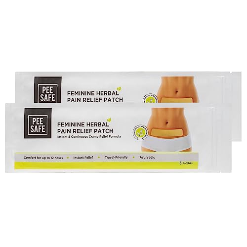 Pee Safe Feminine Herbal Relief Patches - Natural Pain Relief, Pack of 12