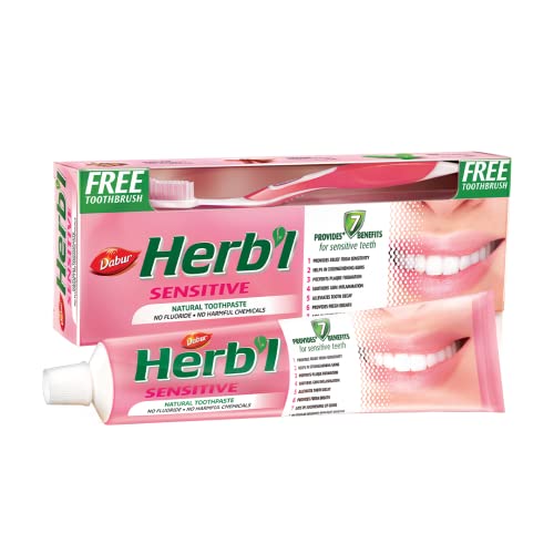 Dabur Herbal Sensitive Toothpaste with Licorice, Cinnamon & Mint - 150g