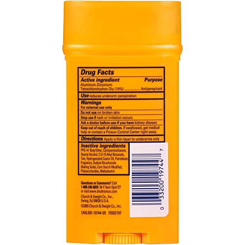 ARM & HAMMER ULTRA MAX Deodorant - Active Sport - Solid Stick - 2.6oz - Sweat & Odor Protection