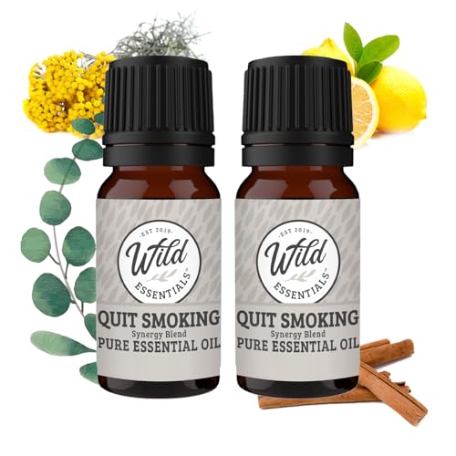 Wild Quit Smoking 100% Pure Essential Oil Synergy Blend – 2 Pack 10ml | Craving Support | Natural Wellness