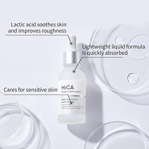 HiCA 6% Lactic Acid Peel Care Serum - Korean Korean Facial Peeling Solution for Sensitive Skin