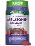 Nature's Truth Melatonin Gummies - 12mg - Mixed Berry Flavor - Vegan & Non-GMO - 60 Count