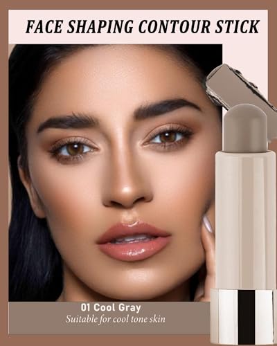 ALMEKAQUZ 2 Colors Cream Contour Stick - Cool & Warm Toned Bronzer | Matte Finish, Waterproof & Long-Lasting, Blendable & Smooth