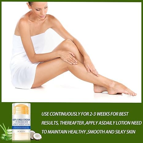 ALMEKAQUZ 60% Urea Foot & Hand Cream – Maximum Strength with 2% Salicylic Acid for Dry, Cracked Skin