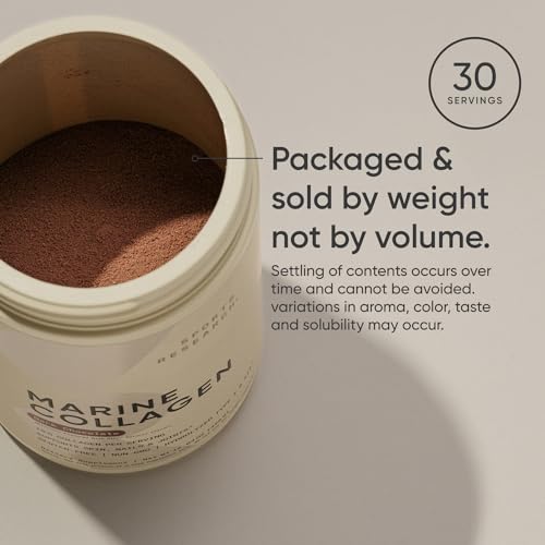 Sports Research Marine Collagen Peptides Powder (Dark Chocolate) | Post-Workout Recovery & Beauty Support