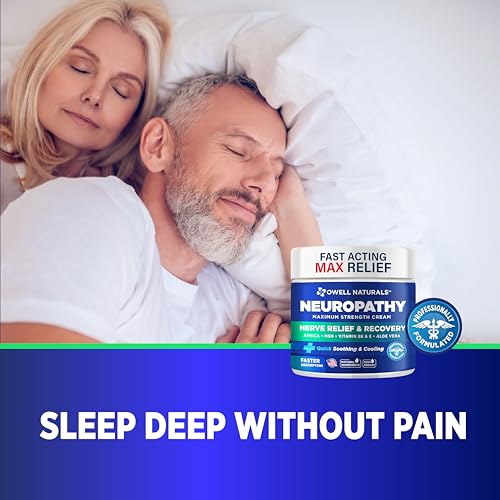 OWELL NATURALS Neuropathy Nerve Relief Cream - Extra Strength for Foot, Hands, Legs