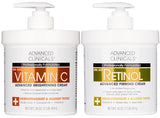 Advanced Clinicals Retinol & Vitamin C Skin Care Set - Brightening & Anti-Aging Body & Face Lotion