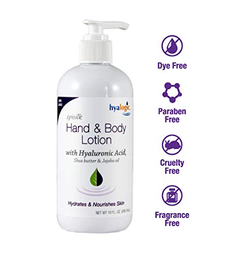 Hyalogic Episilk Hyaluronic Acid Hand & Body Lotion - Shea Butter & Jojoba - 10 oz