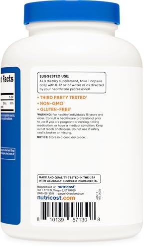 Nutricost Magnesium Complex 250mg - 240 Capsules - High Absorption Formula with Magnesium Oxide, Citrate & Glycinate - Gluten Free & Non-GMO