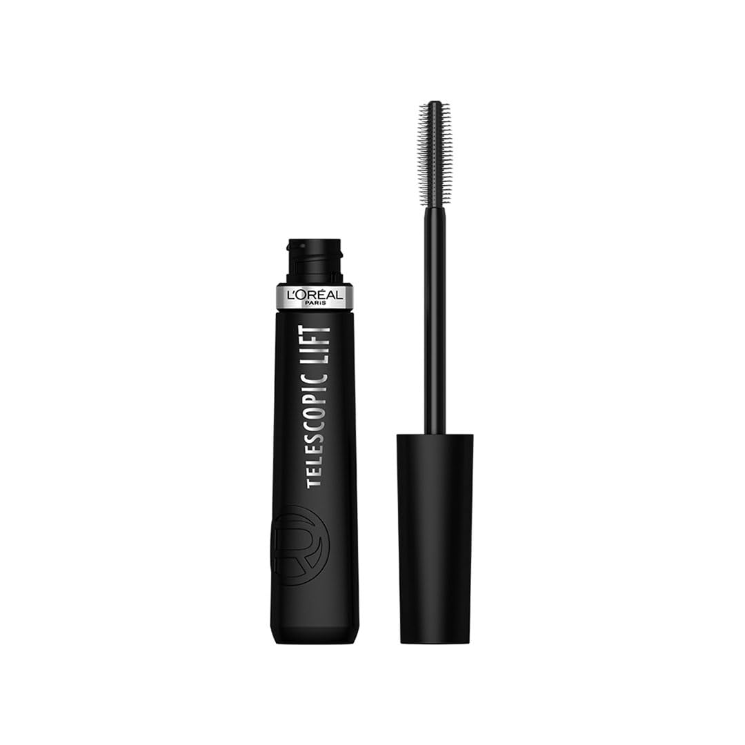 L'Oréal Paris Telescopic-Lift Washable Mascara - Lengthening & Volumizing, 36HR Wear, Black