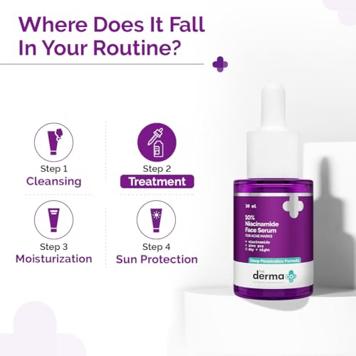 The Derma Co 10% Niacinamide Face Serum with Zinc PCA | Dark Spot Corrector & Pore Minimizer 30ml