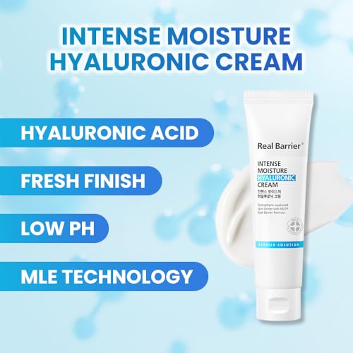 Hyaluronic & Panthenol Barrier Repair Face Moisturizer | Korean Sensitive Skin Cream 2.02oz