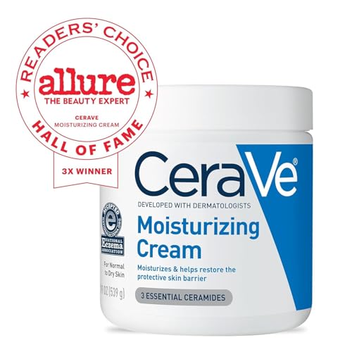 CeraVe Moisturizing Cream for Dry Skin - Body & Face with Hyaluronic Acid & Ceramides - Fragrance Free - 19 Oz