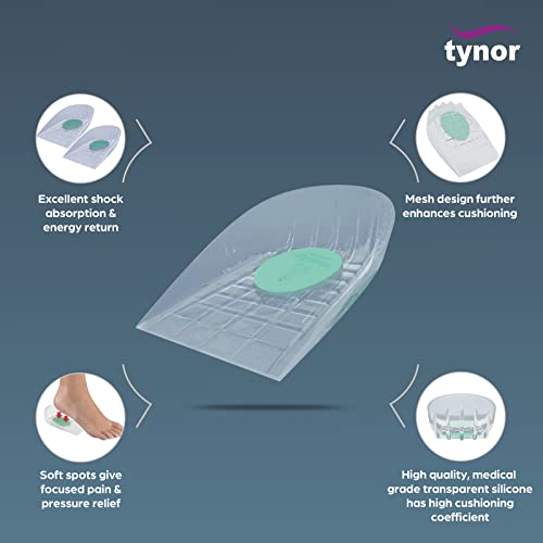 Tynor Heel Cushion Silicone - White, Large (Pair)