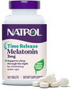 Natrol Melatonin 3 mg Time Release, Dietary Supplement to Minimize Wake Ups, Nighttime Sleep Aid, 100 Tablets, Up to a 100 Day Supply