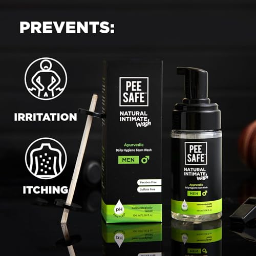 Pee Safe Natural Intimate Wash for Men 100ml - Gentle pH-Balanced Cleanser for Daily Hygiene