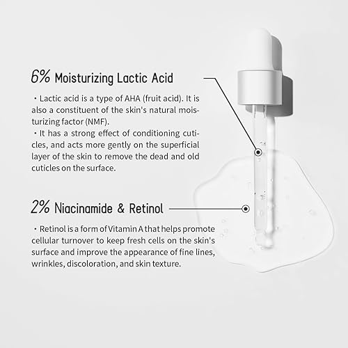 HiCA 6% Lactic Acid Peel Care Serum - Korean Korean Facial Peeling Solution for Sensitive Skin