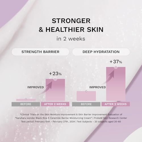 HARUHARU wonder Black Rice 5 Ceramide Barrier Moisturizing Cream, Daily Skin Barrier Care, Long-Lasting Hydration, Soothing & Nourishing, Ceramide Capsules, Korean Skincare 50ml