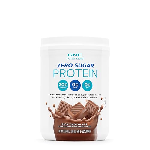 GNC Zero Sugar Total Protein Lean Chocolate Powder, 500g
