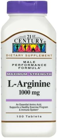 21st Century L-Arginine 1000mg, Maximum Strength 100 ea