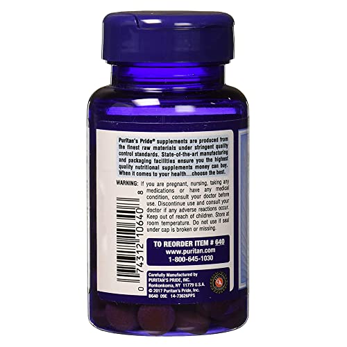 Puritan's Pride Vitamin B-2 (Riboflavin) 100mg - 120 Capsules