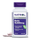 Natrol Biotin Maximum Strength Tablets - 10,000 mcg (200 Count) for Hair, Skin & Nails