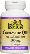 Natural Factors Coenzyme Q10 60 Softgels - Energy & Heart Health