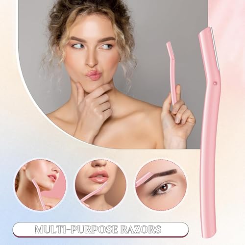 3 Pack Eyebrow Razors - Stainless Steel Facial Hair Remover for Women & Men
