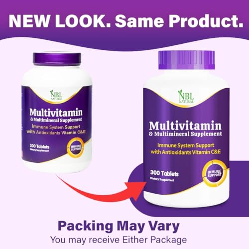 NBL NATURAL Adult Multivitamin for Women and Men - 300 Tablets