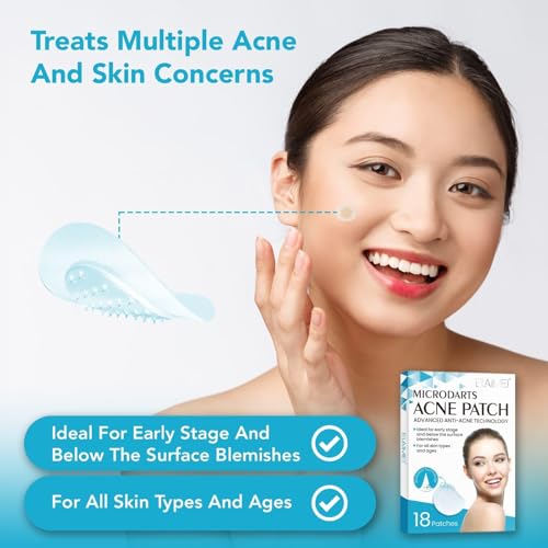 KASTWAVE Micropoint Acne Patch - 18 Patches with Advanced Anti-Acne Technology for Early Stage Blemishes