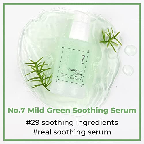 numbuzin No.7 Mild Green Soothing Serum – Centella & Green Tea for Acne-Prone, Redness-Prone Skin