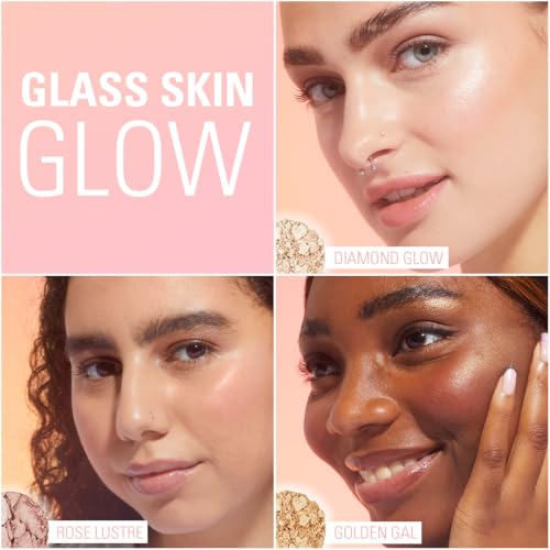 Revolution Beauty London Makeup Beam Bright Highlighter - Rose Lustre | Powder-to-Liquid Formula for All-Over Glow