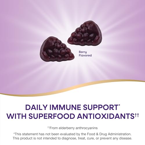 Nature's Way Sambucus Gummies for Kids - Standardized Elderberry Immune Support | 60 Gummies