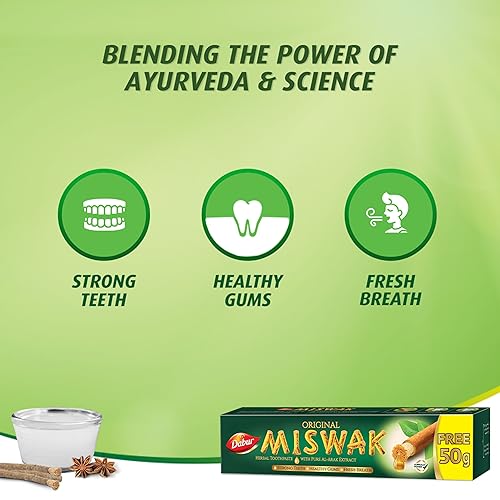 Dabur Miswak Toothpaste for Healthy Gums & Fresh Breath (170g Pack)