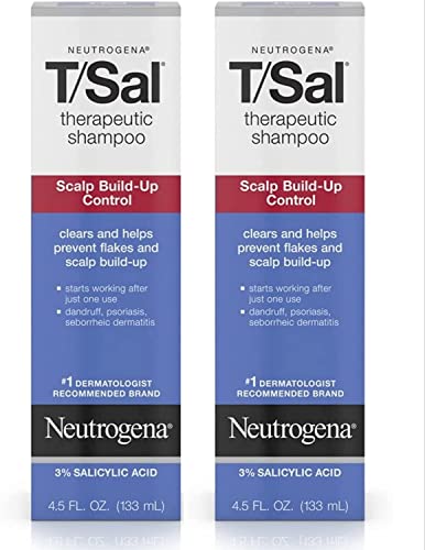 Neutrogena T/Sal Therapeutic Shampoo - Salicylic Acid for Scalp Build-Up Control - 4.5 fl. oz (Pack of 2)