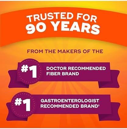 Metamucil Fiber Gummies for Adults, No Sugar Added Orange Flavor, 5g Prebiotic Plant Based Fiber Supplement Blend, 120 Count