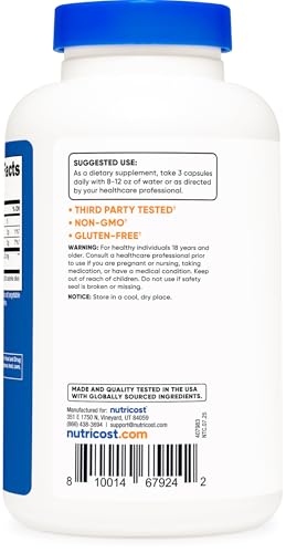 Glugga Glucomannan 1800mg Natural Fiber Supplement, Non-GMO, Gluten-Free