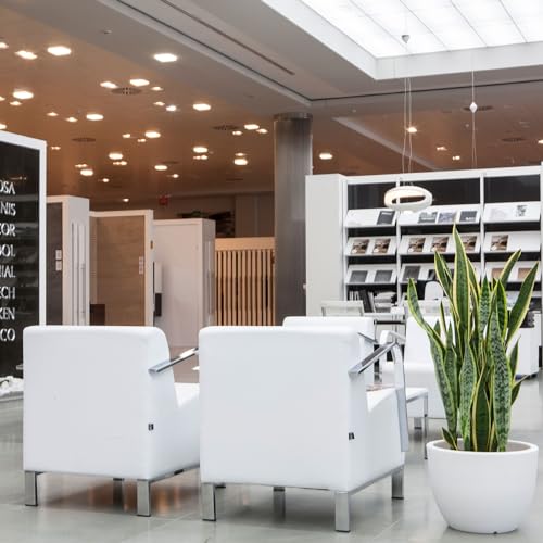 WELL HOME Ordesa Flower Pot – 30x34 cm White Ceramic Planter