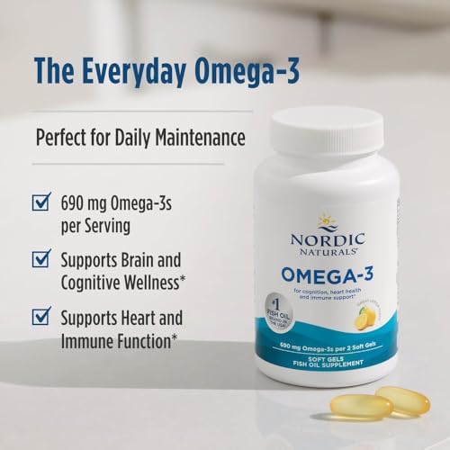 Nordic Naturals Omega-3 Lemon - 120 Soft Gels (690mg) - Superior Omega-3 Support