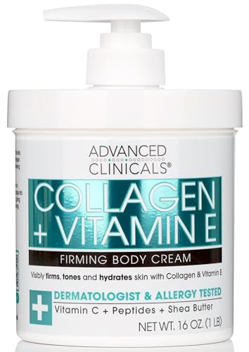 Advanced Clinicals Collagen Cream with Cocoa Butter: Firming Body Lotion