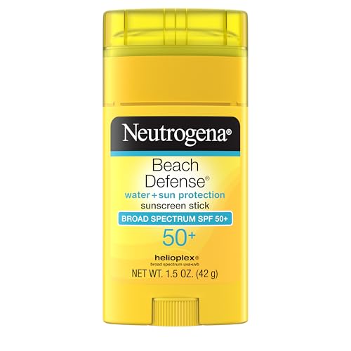 Neutrogena Beach Defense Sunscreen Stick SPF 50+ - Broad Spectrum UVA/UVB Protection, Water-Resistant, Travel-Friendly, 1.5 oz (42 g)