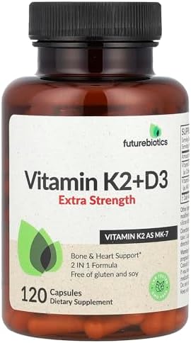 Futurebiotics, Vitamin K2 + D3, Extra Strength, 120 Capsules